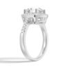 Cushion-shaped halo engagement ring in 925 sterling silver
