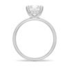 Engagement ring showcasing a bright radiant cut and subtle hidden halo