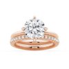925 Sterling Silver Four Prong Solitaire Diamond Engagement Ring - Image 15