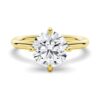 925 Sterling Silver Four Prong Solitaire Diamond Engagement Ring - Image 2