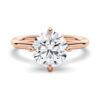 925 Sterling Silver Four Prong Solitaire Diamond Engagement Ring - Image 3