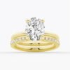 Minimal oval ring with thick gold plating