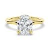 925 sterling silver engagement ring with oval CZ stone