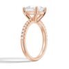 925 Sterling Silver French Pave Cushion Cut Diamond Engagement Ring - Image 10