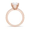 925 Sterling Silver French Pave Cushion Cut Diamond Engagement Ring - Image 12