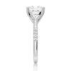 925 Sterling Silver French Pave Cushion Cut Diamond Engagement Ring - Image 5