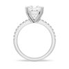 925 Sterling Silver French Pave Cushion Cut Diamond Engagement Ring - Image 6