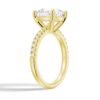 925 Sterling Silver French Pave Cushion Cut Diamond Engagement Ring - Image 7