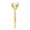 925 Sterling Silver French Pave Cushion Cut Diamond Engagement Ring - Image 8