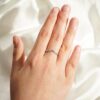 925 Sterling Silver French Pave Petite Diamond Wedding Band - Image 14