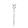 Elegant sterling silver ring with structured princess cut profile