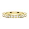 French pavé ring with continuous CZ diamond sparkle