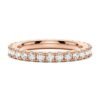 Gold-plated eternity band with polished silver finish