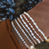 Freshwater pearl bracelet with a 6.75 inch chain