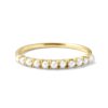 925 Sterling Silver Freshwater Pearl Half Eternity Band