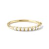 925 Sterling Silver Freshwater Pearl Half Eternity Band - Image 3
