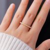 925 Sterling Silver Freshwater Pearl Half Eternity Band - Image 4