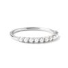925 Sterling Silver Freshwater Pearl Half Eternity Band - Image 6
