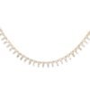 925 sterling silver diamond necklace with baguette-style detailing
