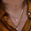 Adjustable 15 to 16 inch diamond necklace with radiant sparkle