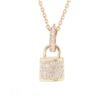 925 Sterling Silver Full Diamond Love Lock Necklace