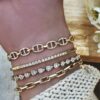 925 Sterling Silver Full Teardrop Baguette Diamond Bracelet - Image 5