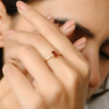 925 sterling silver ring with 5.8 by 4 mm stone