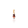 Simple combo set ring with refined oval stone profile