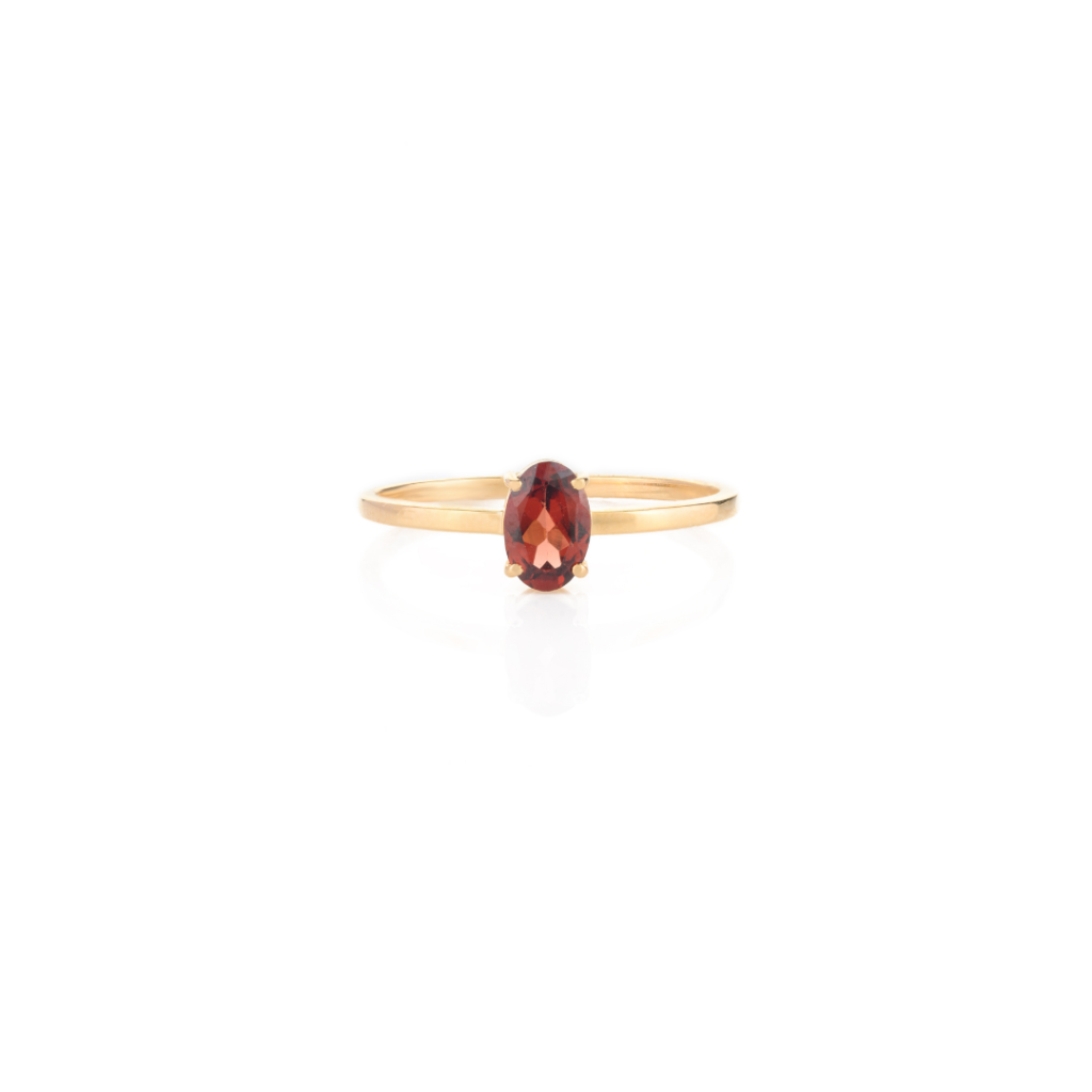 925 Sterling Silver Garnet Ring