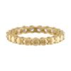 Gold-plated sterling silver ring with 3mm round stones