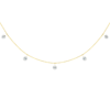 925 Sterling Silver Golden Diamond Sprinkle Necklace