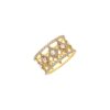 925 Sterling Silver Golden Manifest Diamond Ring