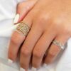 925 Sterling Silver Golden Manifest Diamond Ring - Image 4