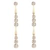 925 Sterling Silver Graduated Diamond Bezel Drip Earrings
