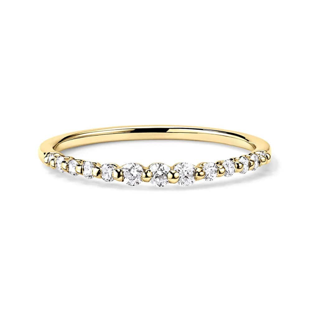 925 Sterling Silver Graduated Diamond Ring