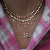 925 Sterling Silver Graduated Diamond Scalloped Bezel Tennis Necklace - Image 7