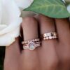 925 Sterling Silver Graduated Five Diamond Bezel Ring - Image 3