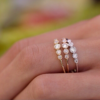 925 Sterling Silver Graduated Five Diamond Bezel Ring - Image 8
