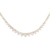 925 Sterling Silver Graduated Round Diamond Tennis Necklace