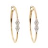 925 Sterling Silver Grande Poppy Whisper Hoop Diamond