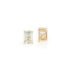 Sterling silver earrings with thick gold plating and 8 x 6mm size
