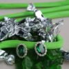 Green Apple Oman earrings finished with thick gold plating