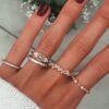 Half eternity ring featuring baguette-set premium CZ diamonds