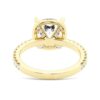 925 Sterling Silver Half Eternity Cushion Cut Diamond Halo Engagement Ring - Image 11
