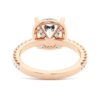 925 Sterling Silver Half Eternity Cushion Cut Diamond Halo Engagement Ring - Image 15