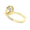 925 Sterling Silver Half Eternity Oval Cut Diamond Halo Engagement Ring - Image 10