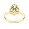925 Sterling Silver Half Eternity Oval Cut Diamond Halo Engagement Ring - Image 11