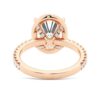 925 Sterling Silver Half Eternity Oval Cut Diamond Halo Engagement Ring - Image 15