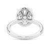 925 Sterling Silver Half Eternity Oval Cut Diamond Halo Engagement Ring - Image 7