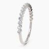 925 Sterling Silver Half Studded Round Diamond Band - Image 5